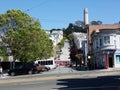 Slanting streets of San Francisco, California
