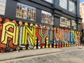 Giant graffiti art in Shoreditch, East London England UK Royalty Free Stock Photo