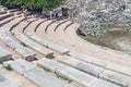 Visiting tourists Ancient amphitheater in Chersonesos