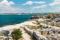 visiting tourists Ancient ruins of the ancient city of Chersonesos