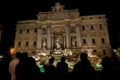 Visiting Trevi Foutain at night