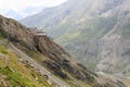 Visitor center Kaiser-Franz-Josefs-HÃ¶he and mountain panorama at Grossglockner High Alpine Road, Austria Royalty Free Stock Photo