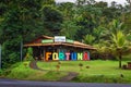 Visitor center at the La Fortuna Waterfall, Costa Rica Royalty Free Stock Photo