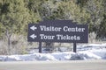 Visitor Center Sign to Mesa Verde National Park Royalty Free Stock Photo