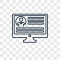 Visitor concept vector linear icon isolated on transparent background, Visitor concept transparency logo in outline style