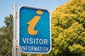 Visitor information signpost road sign near the Tourist information centre office Royalty Free Stock Photo