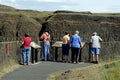 Visitor at Palouse falls in Washington, United States USA