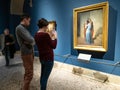 Visitor photographs picture in Pinacoteca di Brera