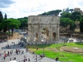 Visitor's at the Arch of Constantine, Rome Royalty Free Stock Photo