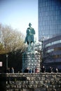 Visitor`s platform equestrian statue Cologne Royalty Free Stock Photo