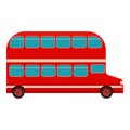 Visitor tourist red bus icon cartoon vector. London city Royalty Free Stock Photo