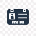 Visitor vector icon isolated on transparent background, Visitor