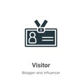 Visitor vector icon on white background. Flat vector visitor icon symbol sign from modern blogger and influencer collection for