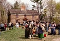 Visitors and actors gather around the historic Captain William Smith house 2