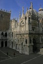 Visitors Admire the Courtyard of the Doge`s Palace