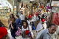 Visitors from all over the world visit Via De Larosa in the old city, jerusalem. Royalty Free Stock Photo