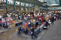 Visitors in Apple Market in Covent Garden in London, UK Royalty Free Stock Photo