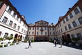 Visitors at the baroque castle on the Mainau island/Germany