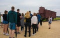 Visitors at Birkenau