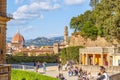 Visitors in the Boboli Gardens in Florence