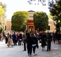 Visitors at the British Pavilion at the 59th International Art exhibition of Venice biennale Royalty Free Stock Photo