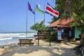 Cahuita National Park Entrance Caribbean Sea Tropical Beach Waterfront Costa Rica Royalty Free Stock Photo