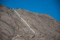 Visitors Climbing Stairway Towards Rim of Gunung Bromo, Java, Indonesia