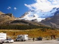Canadian Rockies RV Cars, Banff Jasper NP, Icefields Parkway, Royalty Free Stock Photo