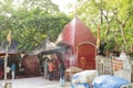 visitors conducting holy rituals at the powerful, holy burning ghat temples