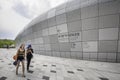 Visitors at Dongdaemun Design Plaze, Seoul, South Korea