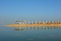 Visitors in Ein Bokek resort at the Sead Sea, Israel Royalty Free Stock Photo