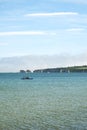 Visitors enjoy leisure activities around well known Studland Bay Beach