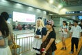 Visitors enter the exhibition hall, in Shenzhen animation festival activities