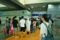 Visitors enter the exhibition hall, in Shenzhen animation festival activities