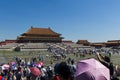 Visitors entering in the Forbidden City in Beijing, China.