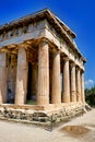 Visit to temple of hephaestus in ancient agora of athens greece Royalty Free Stock Photo