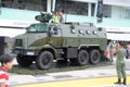 Visitors exploring the Renault Higuard protected Response Vehicle at Army Open House 2017 in Singapore.