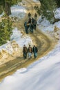 Visitors Are Going on Foot to Their Destinations of the Only Ski Resort Of Swat Valley