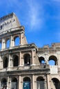 Visitors at great Colosseum, Rome, Italy