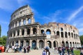 Visitors at great Colosseum, Rome, Italy