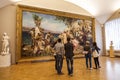 Visitors in the hall of the Russian artist Semiradsky in the Russian Museum, St. Petersburg