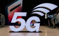 5G logo at MWC19 in Barcelona