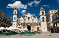 Visitors at the Havana Cathedral Royalty Free Stock Photo