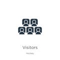 Visitors icon vector. Trendy flat visitors icon from hockey collection isolated on white background. Vector illustration can be