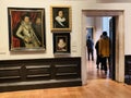 Visitors inside Queen`s House in Greenwich London United Kingdom 2020 Royalty Free Stock Photo