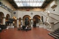 Visitors in the Italian courtyard of the Pushkin Museum of Fine Arts,