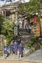 Visitors Jishu-jinja Shrine Kyoto Royalty Free Stock Photo