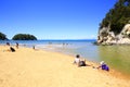 Visitors in Kaiteriteri beach.