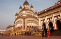 Visitors of the Kali Temple going to puja