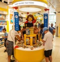 Visitors at the LEGO Minifigure Factory at newly opened LEGO flagship store on Fifth Avenue in Manhattan